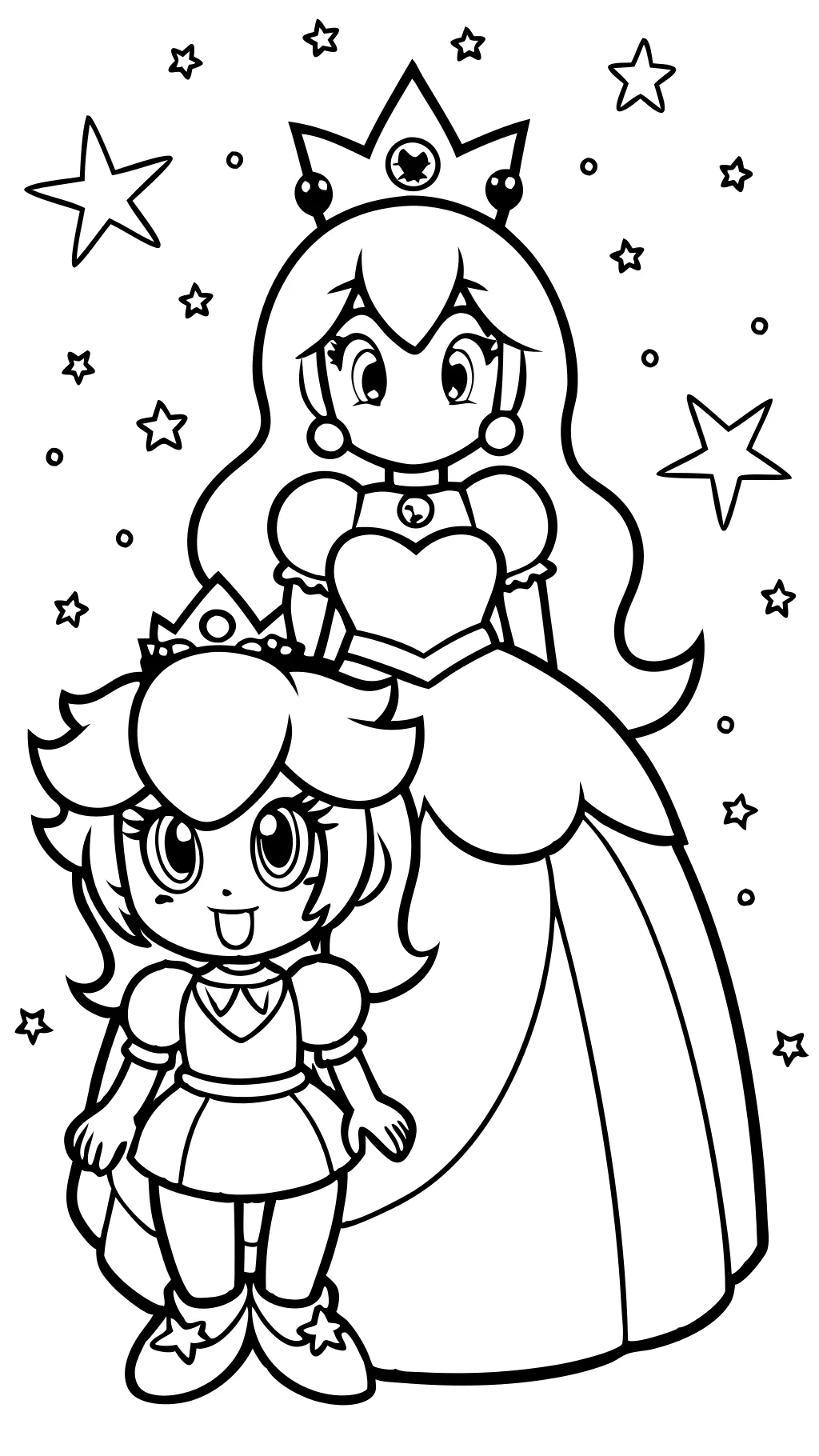 coloriage rosalina princesse pêche